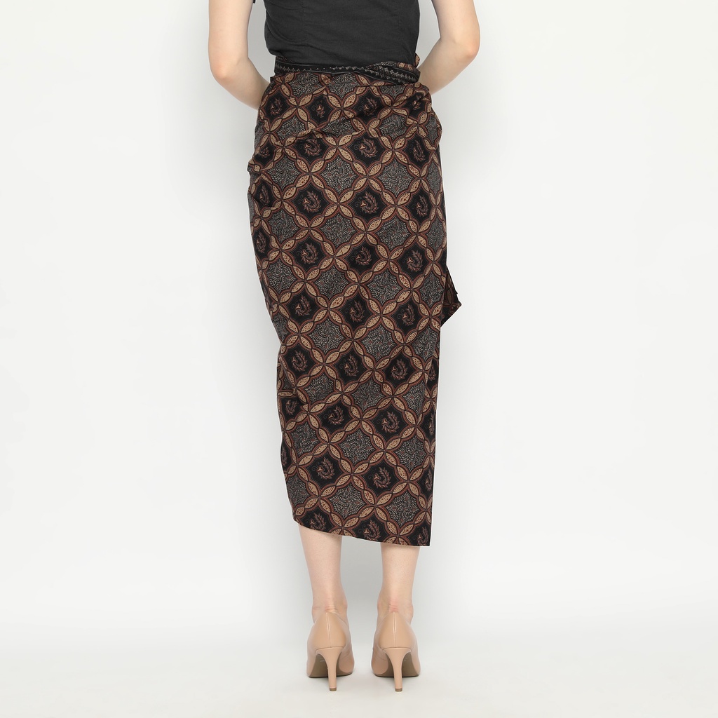 ROK LILIT BATIK Skirt Kebaya Instan Modern Wanita Warna Hitam Coklat 729555 Cap 72 - Rok Batik Lilit Bawahan Skirt Kamen Kebaya Songket Batik Panjang Plisket Span Instan Jadi Bali Lembaran Premium Modern Untuk Wanita Kondangan