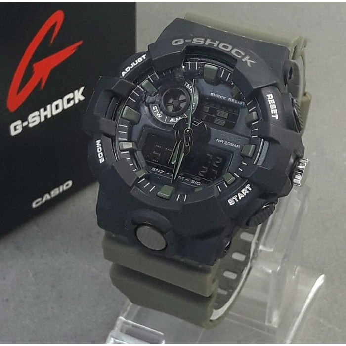 TERMURAH G SHOCK GA 700 GSHOCK GA700 BINTANG HIJAU ARMY   Hijau Tua Diskon