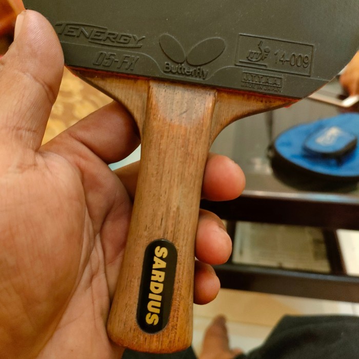 bet pimpong sardius ORI langka (bonus karet merah dan hitam tenergy)