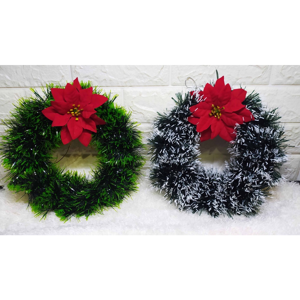 ( D 20 cm) Lingkaran Natal Kastuba Polos -Wreath Hiasan Dekorasi Natal