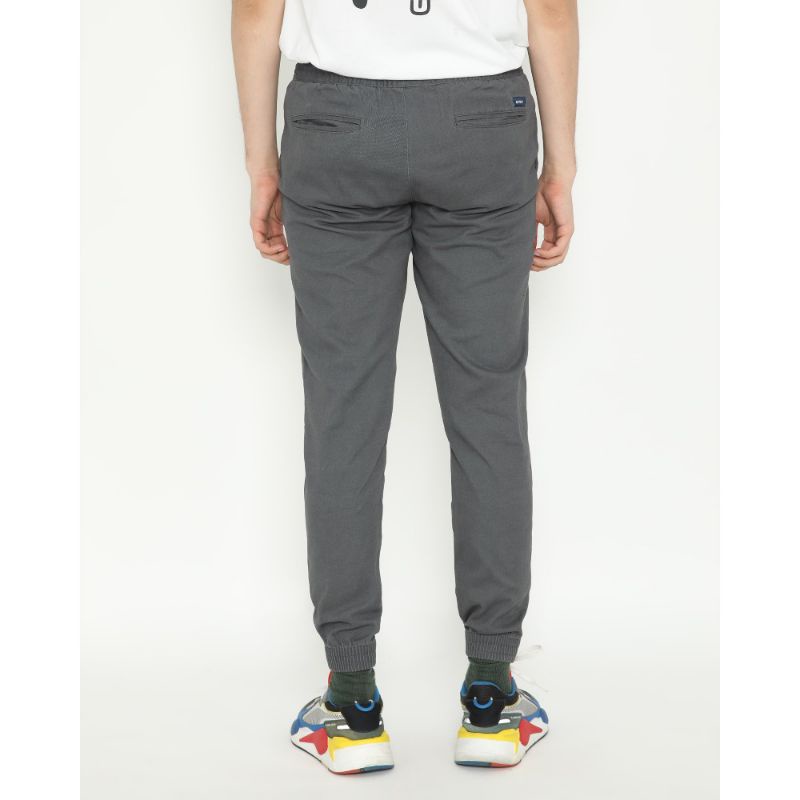 jogger pants celana pria polos slim fit warna grey celana chino panjang