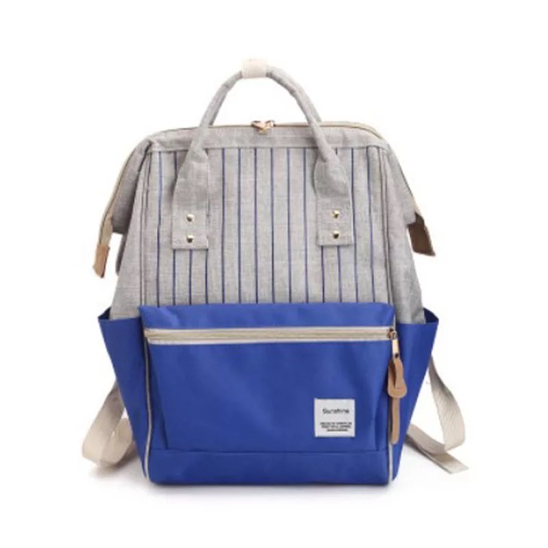 Promo 2024 Ransel Anello Backpack Tas Ransel Wanita Motif Salur Kombinasi Warna