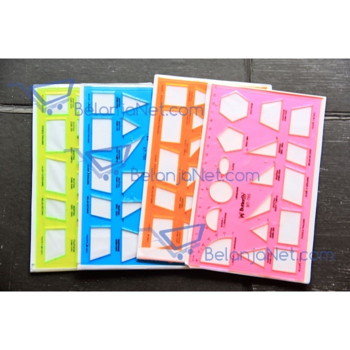 

Wow Penggaris Cetakan / Template Persegi Segitiga Butterfly Bt-785 Terbatas