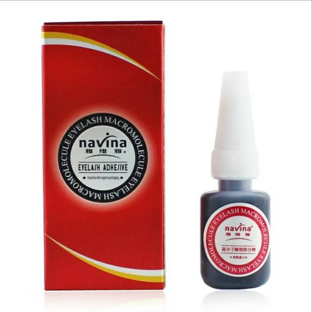 RED BOX EYELASH EXTENSION GLUE NAVINA / LEM BULU MATA EXTENSION / eyelash adhesive