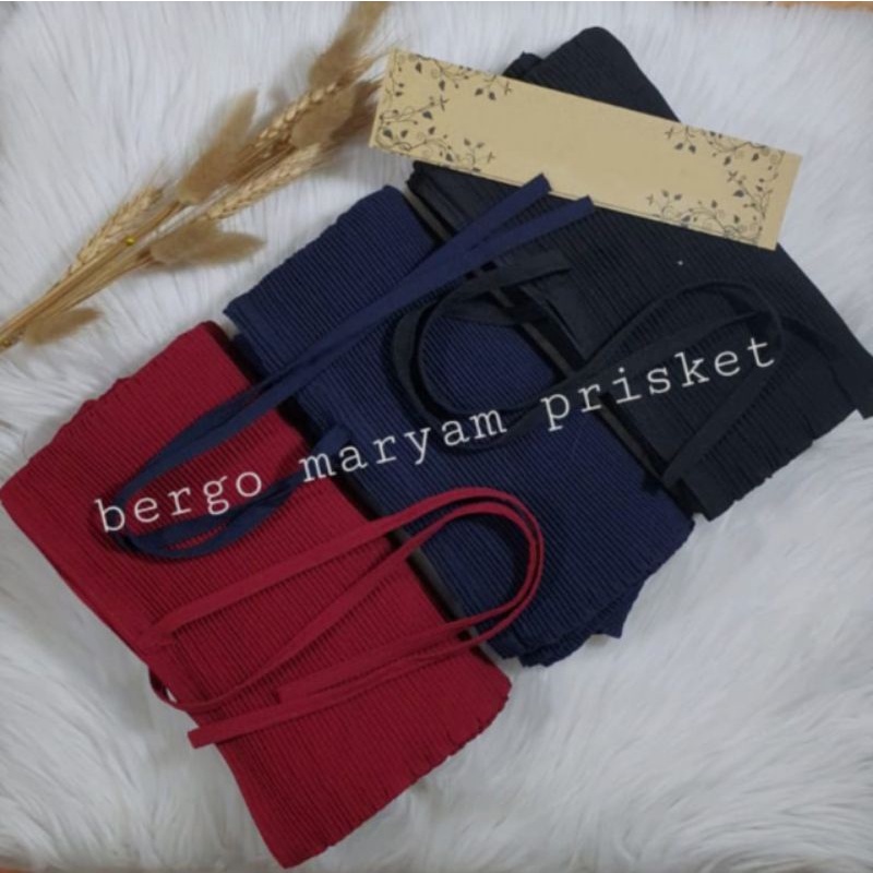 jilbab plisket bergo maryam