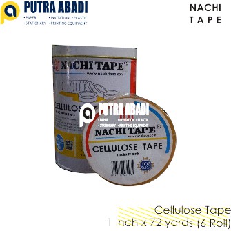 

Per pcs SOLASI SELOTIP CELLULOSE NACHI TAPE 24mm 1inch x 72 Yards