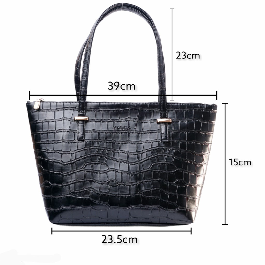 Totebag Wanita Resleting Croco Tas Wanita (Eloise by Mosca)