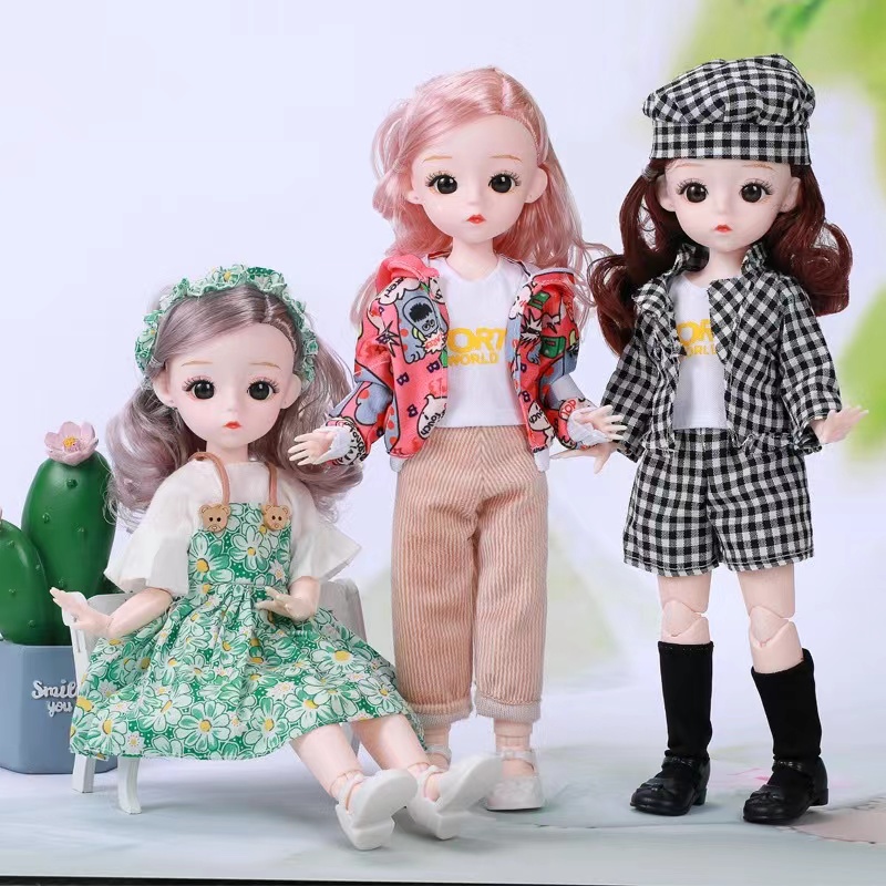 Boneka Barbi Doll 30 cm Cute DIY Girls Gift Princess Dress