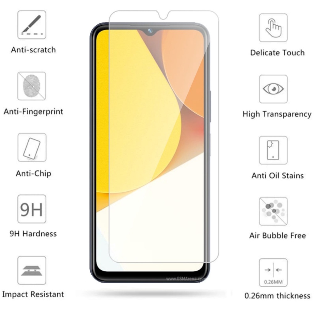 NEW PROMO Paket 3IN1 Screen Guard For VIVO Y35 2022 / VIVO Y16 2022 / VIVO Y22 2022 Anti Gores Layar Clear Free Lens Camera Belakang &amp; Skin Carbon Anti Gores Jamur Body Belakang Handphone