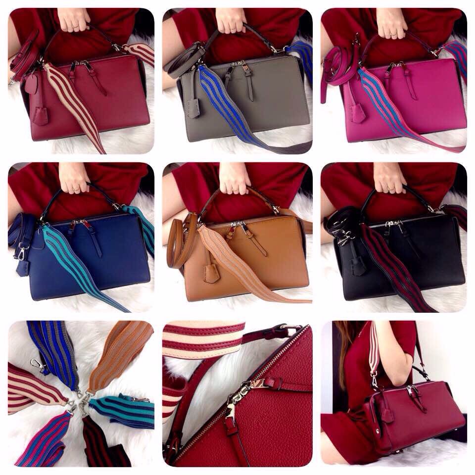 FENDI Selleria Lie Leather SS17 Bag with Strap WAVE