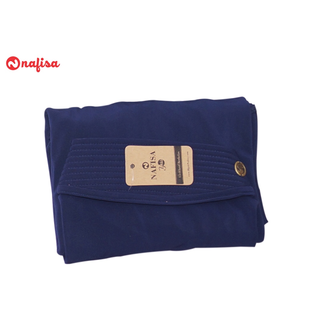 Jilbab Instan Bergo Syar'i Nafisa RETANIA | Kerudung Bergo Pad Kecil Hijab Instan Jumbo Polos Nafisa Original-Dongker