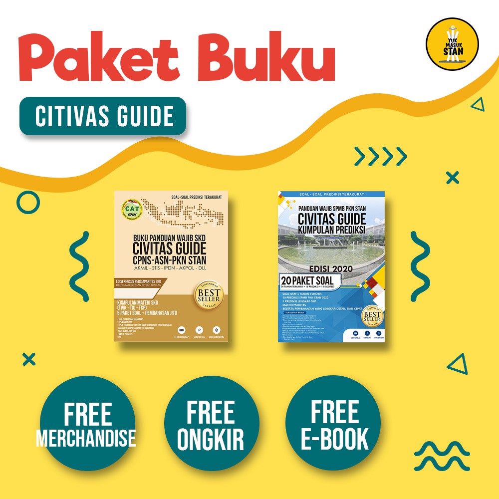 PAKET HEMAT 2 BUKU PKN STAN 2020 (CIVITAS GUIDE TPA-TBI + CIVITAS GUIDE SKD)