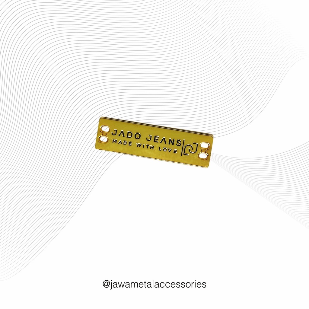 Jawa Label Metal/Custom Plat/Logo Hijab/Alloy Plat Minimal Order 1.000 pcs