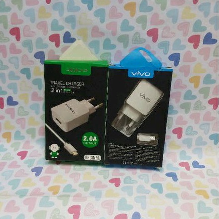 Travel Charger Brand For Oppo Samsung Asus Vivo Micro USB  With Detachable Fast Charger 2 in 1 2.0A T8 ( RANDOM)