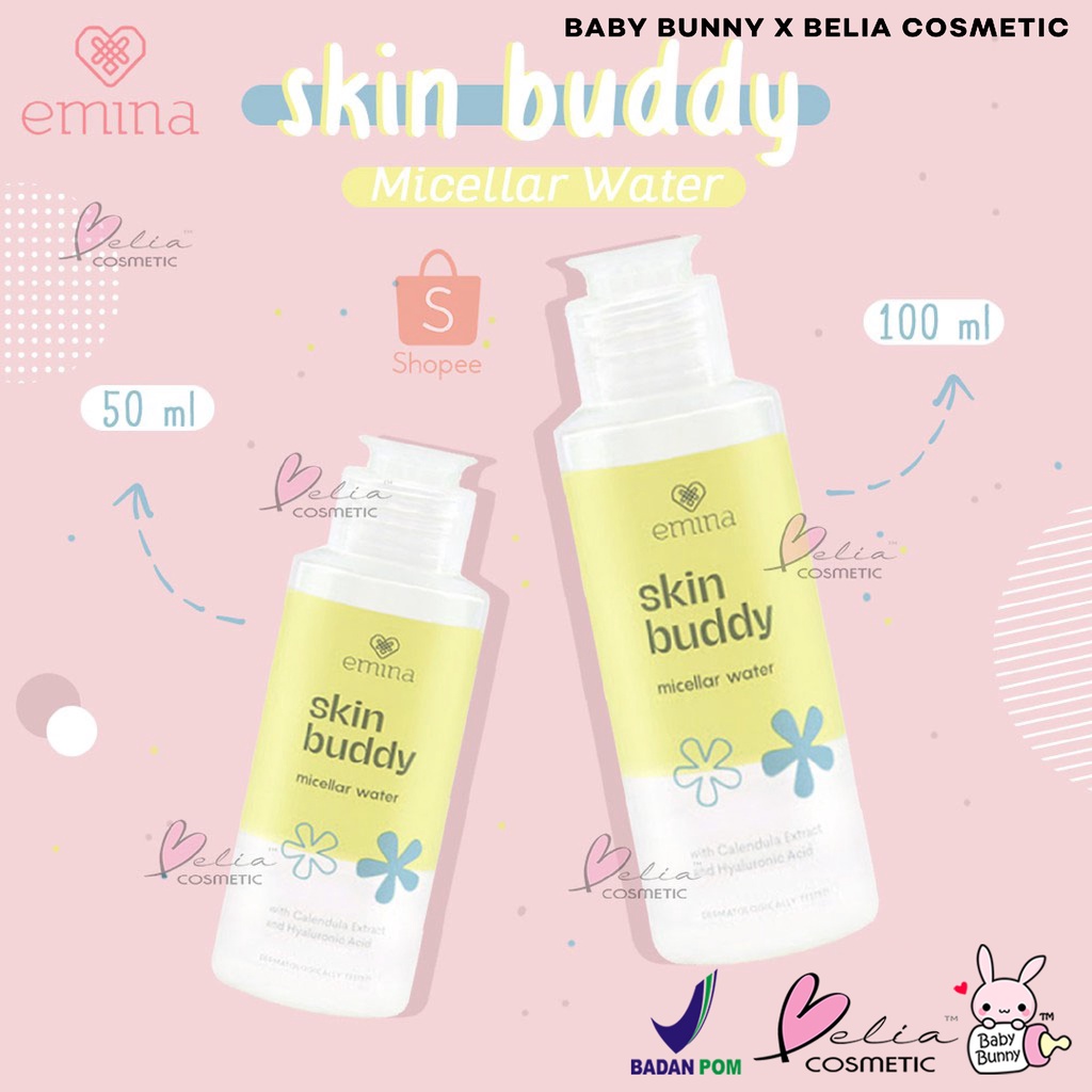 ❤ BELIA ❤ EMINA Skin Buddy Micellar Water 50mL | 100mL BPOM pembersih wajah micelar skincare