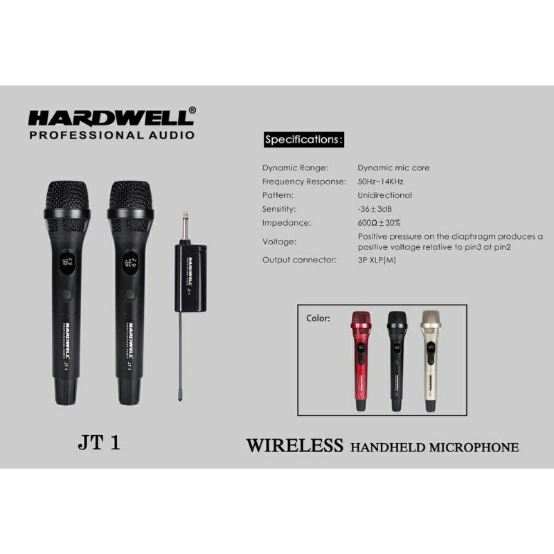 Mic Wireless HARDWELL Professional Audio JT 1