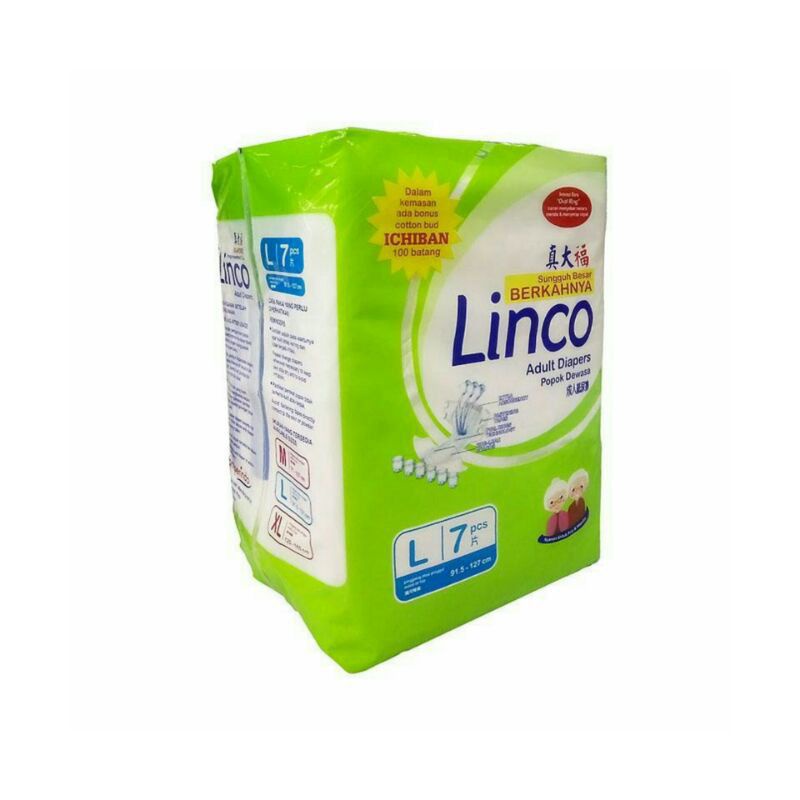 Linco Adult Diapers Popok Dewasa L 7 Pcs /centraltrenggalek