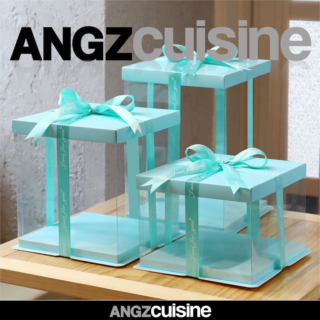 TRANSPARENT CAKE BOX KOTAK KUE KOTAK HANTARAN SESERAHAN PERNIKAHAN LAMARAN