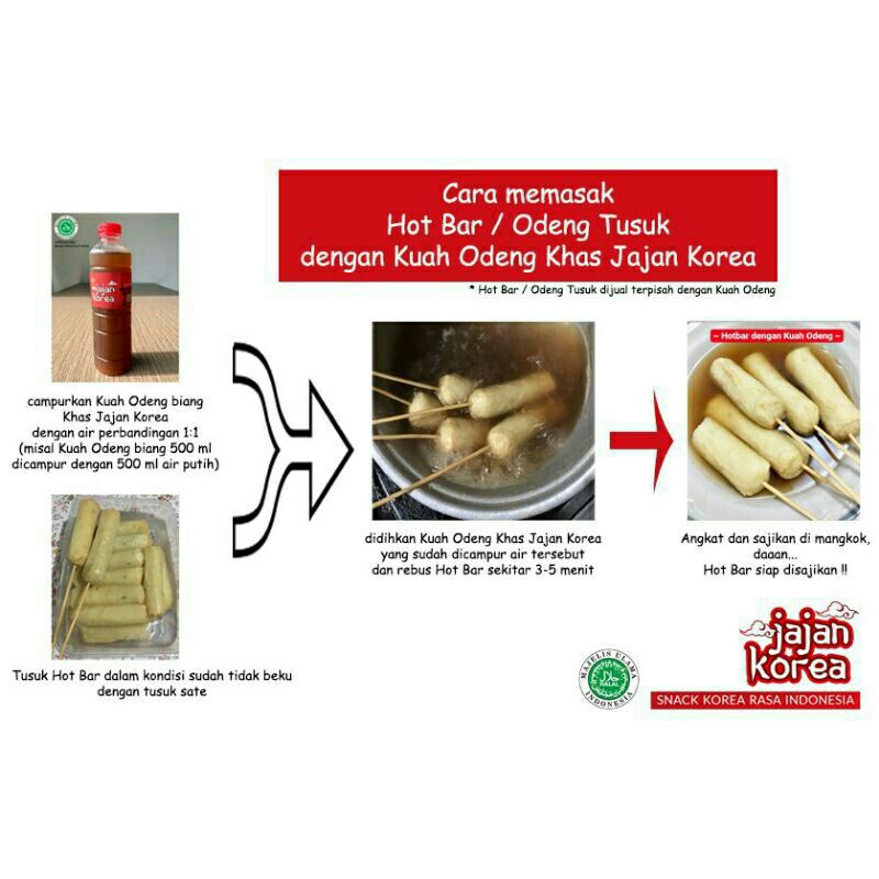JAJAN KOREA Hotbar / Odeng Panjang 500 g Halal