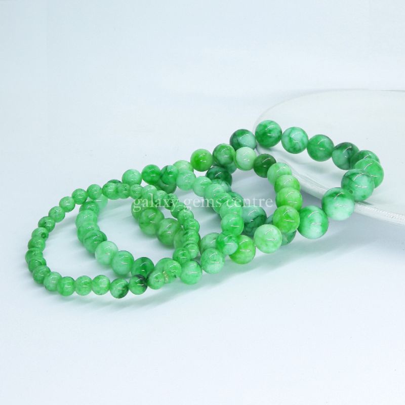 Gelang Batu Green Giok Burma Original Stone