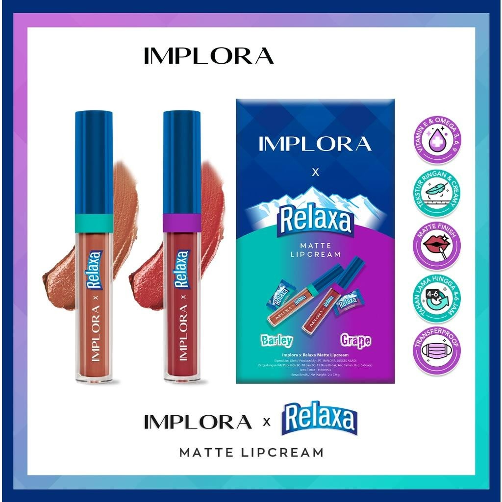 ★ BB ★  Implora x Relaxa Matte Lipcream (Limited Edition) - Lip Cream - Relaxa