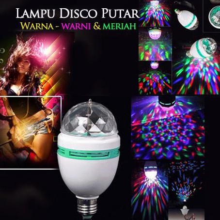 STARLUX Lampu Disco Putar Tri Color / LED Disco Warna Warni TOP***