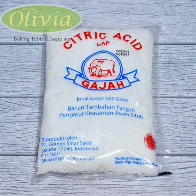 

Citric Acid Cap Gajah Citrun Sitrun 500Gr REPACK