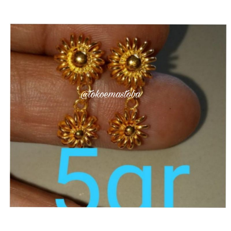 acc anting gantung bintik matahari emas 24karat 99.9% 5gram
