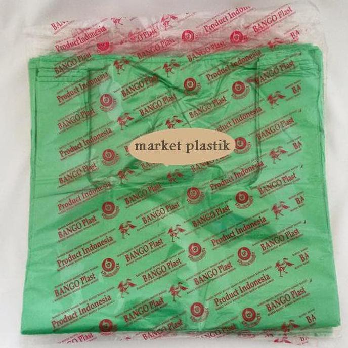 TERLARIS KANTONG PLASTIK HIJAU/KANTONG KRESEK/BANGO 35 HIJAU /KANTONG