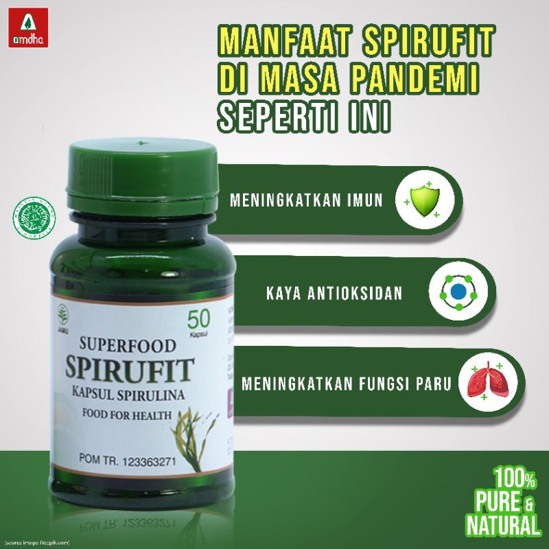 Kapsul SPIRULINA SuperFood || SPIRULINA SPIRUFIT EL Medinah