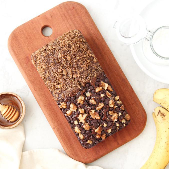 

Sale Banana Bread MIX Flavour HALF-HALF - ORI - WALNUT, NORMAL SUGAR