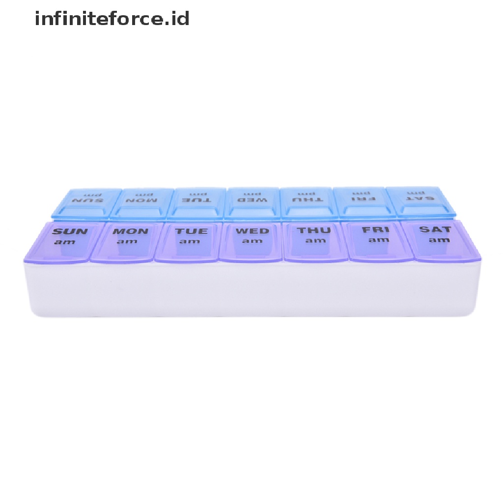 (Infiniteforce.Id) Kotak Organizer Obat 7 Hari / Mingguan Portable