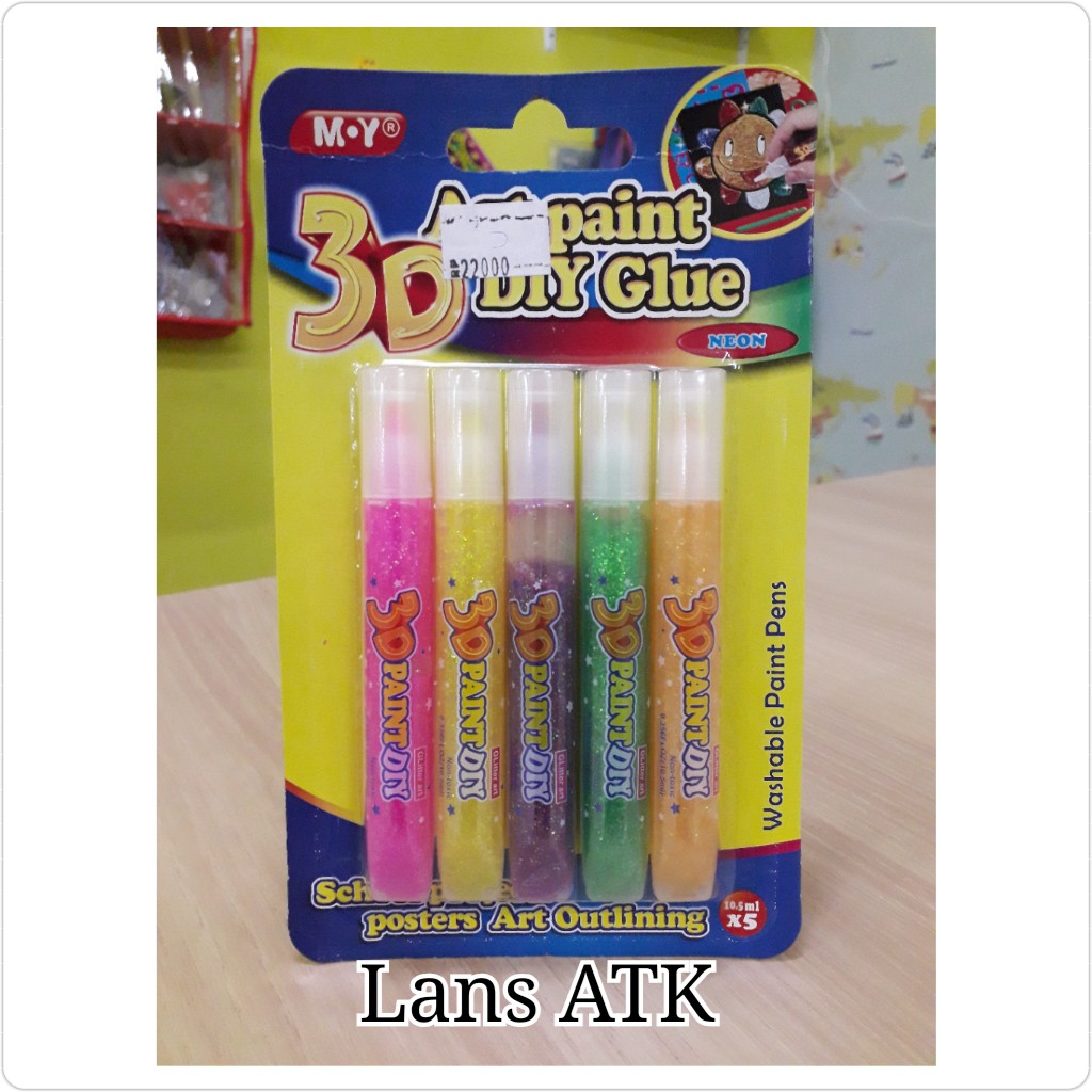 

3D Art Paint Diy Glue MY790-2 neon / Lem Glitter / Glitter Glue Non Toxic