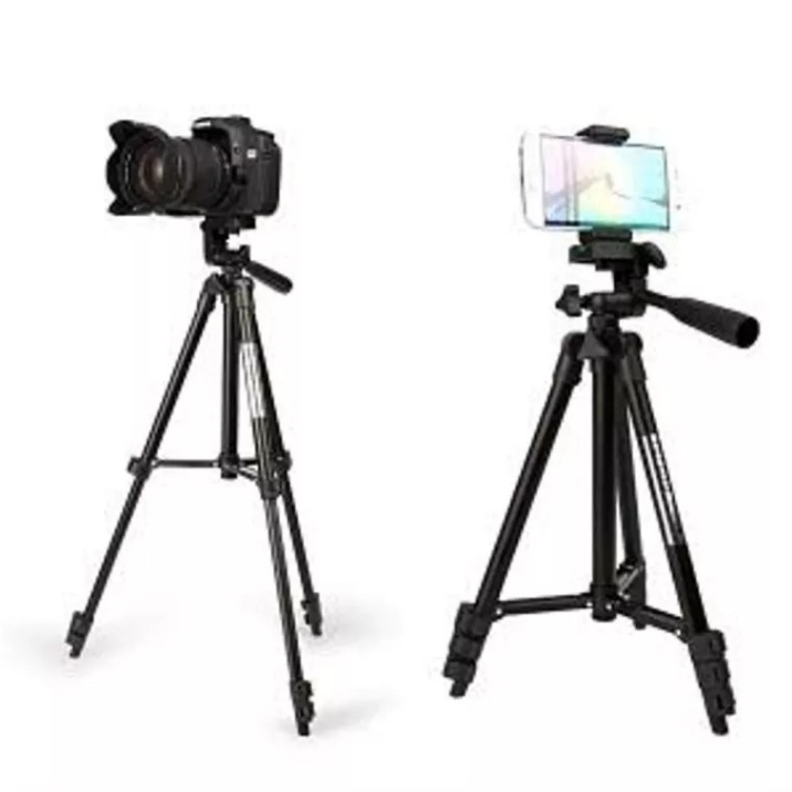 Tripod 3120 Black Tripod HP dan Kamera Universal 1M+ Free Holder U Kaki Stabilizer 1 Meter - Berkualitas