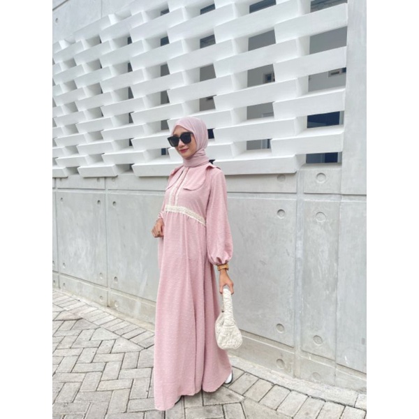 SUNNY DRESS ONLY " gamis , pashmina , busui , snow cut airflow , jalan ,  hangout "