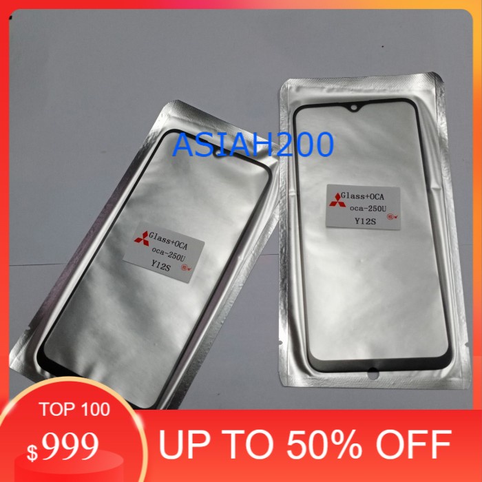 Kaca Depan + lem oca vivo y12s Kaca Lcd Kaca Touchscreen Layar Sentuh