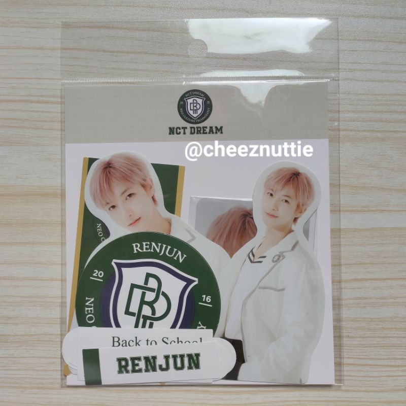 NCT Dream Renjun Merch MD b2s back to school kit sealed luggage sticker photocard pc set official