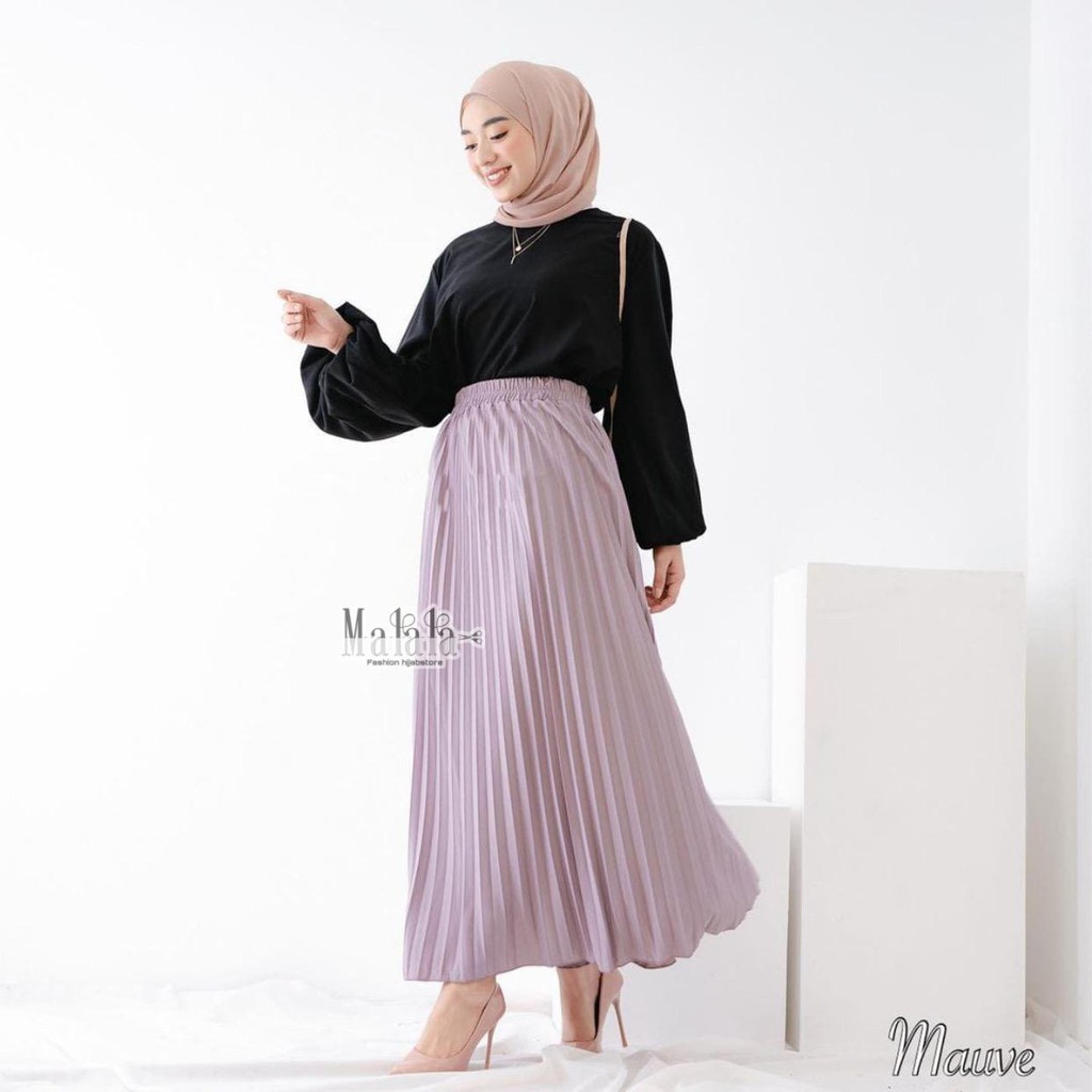 ROK PLISKET HYGET PREMIUM FASHION HIJAB MURAH LUCU BAWAH MAYUNG BY MALALASTORE