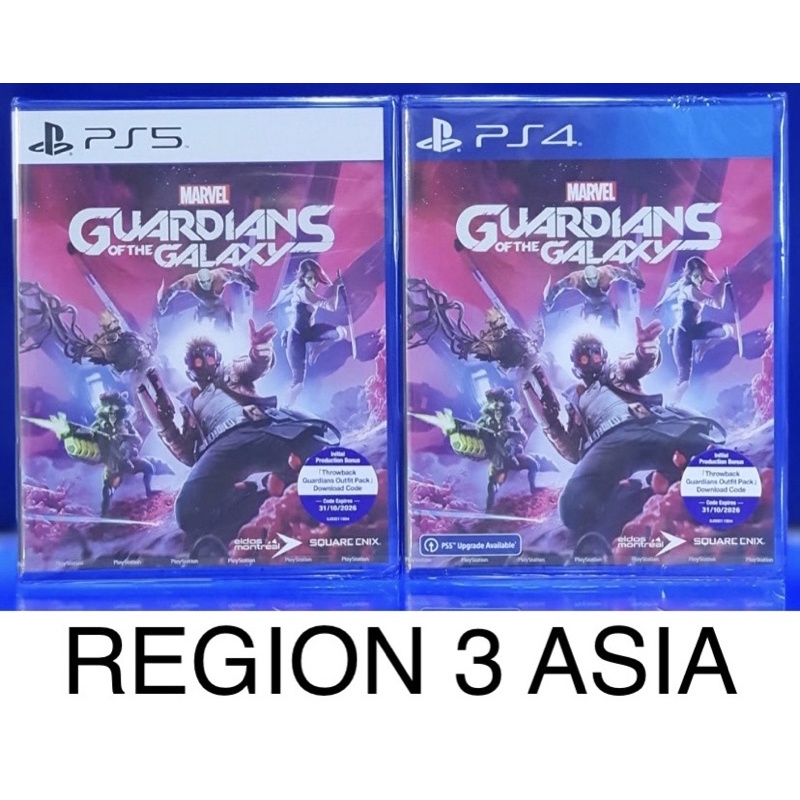 Marvel Guardian of The Galaxy Ps4 Ps5 Region 3 Asia Reg3 Reg 3 Playstation 4 5 Ps 4 5 Guardians of t