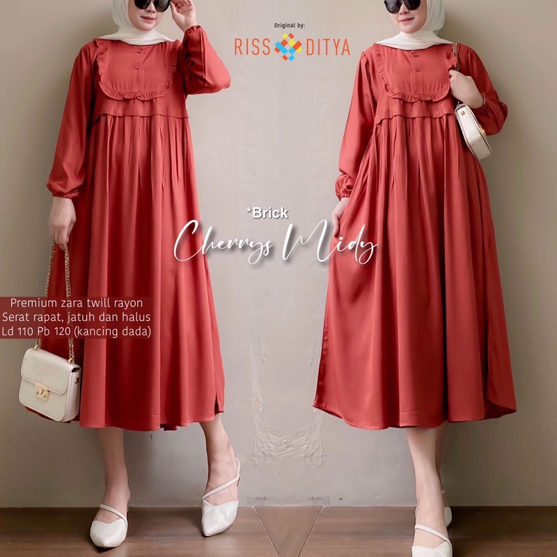 CHERRYS MIDI POLOS PREMIUM BY RSD HIJAB