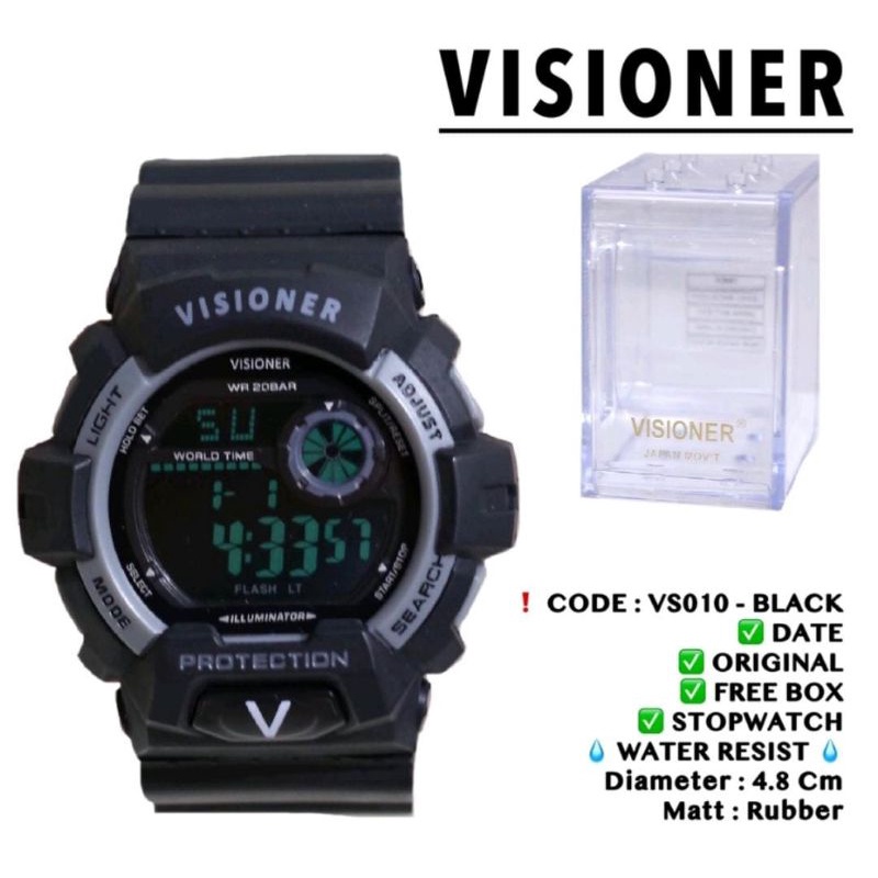 Water Resistant Jam Tangan Visioner Jam Tangan Digital Led Jam Tangan Pria Outdoor Bisa Bayar Ditemp