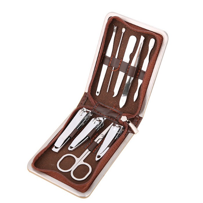 Manicure Pedicure Set Isi 9 Pcs (peralatan gunting kuku)