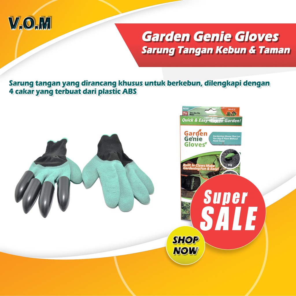 VOM Garden Genie Gloves / Sarung Tangan Kebun &amp; Taman - 0117