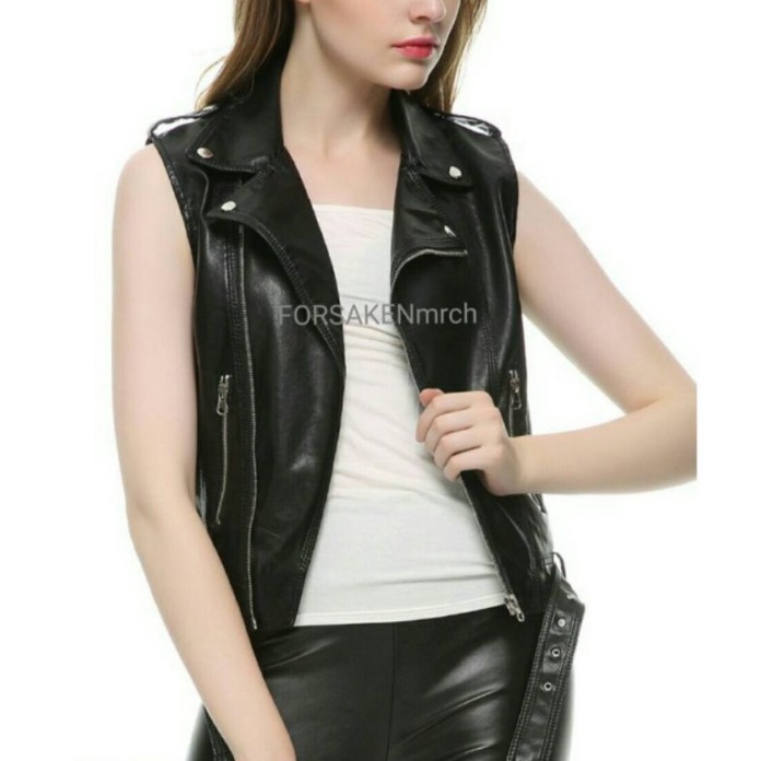jaket kulit wanita / rompi semi kulit wanita.
