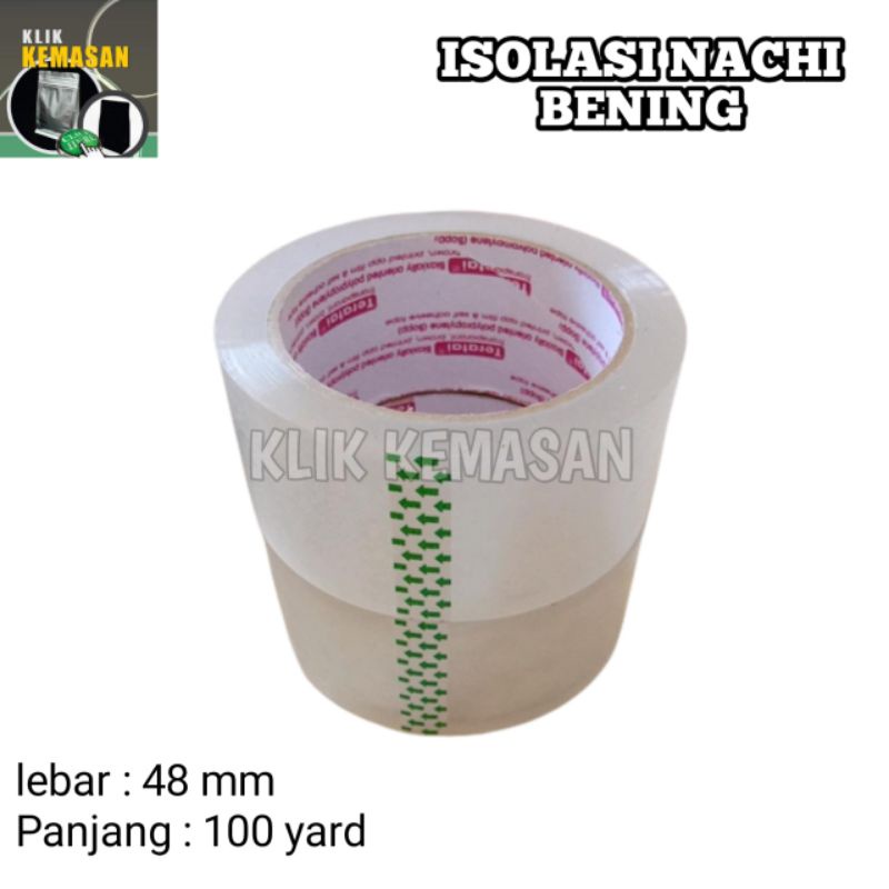 

ISOLASI SELOTIP LAKBAN BENING LAKBAN NACHI ASLI ORI 48 MM 2" 100 YARD