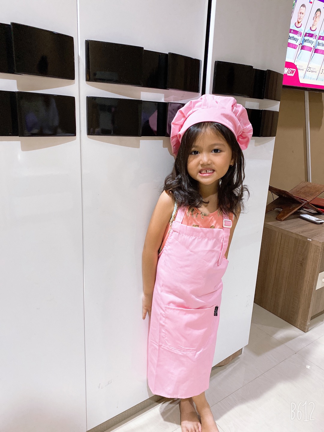 Celemek Apron Anak Sett, Celemek Anak Lukis,topi Koki Anak.