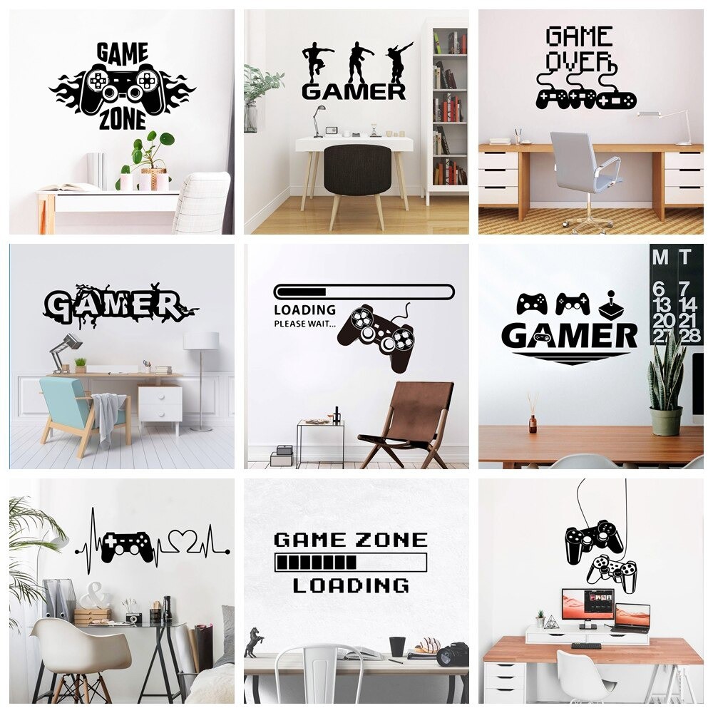 Jual Stiker Dinding Tembok Kaca Tema Game Gamer Dekorasi Kamar Tidur ...