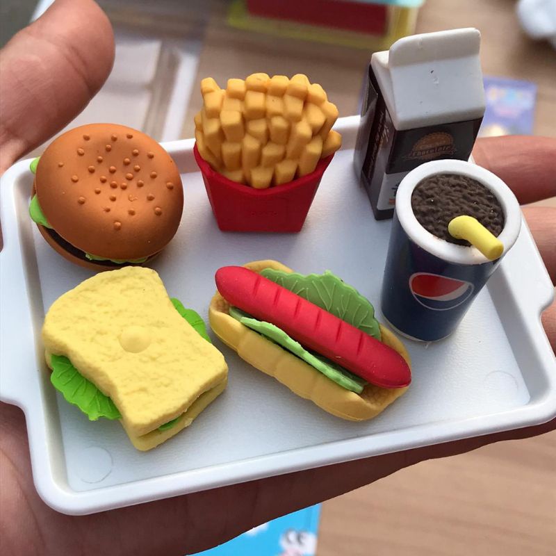 

✨termurah✨ SET PENGHAPUS MAKANAN HAPUSAN ISI 6 PCS HAPUSAN BURGER COLA