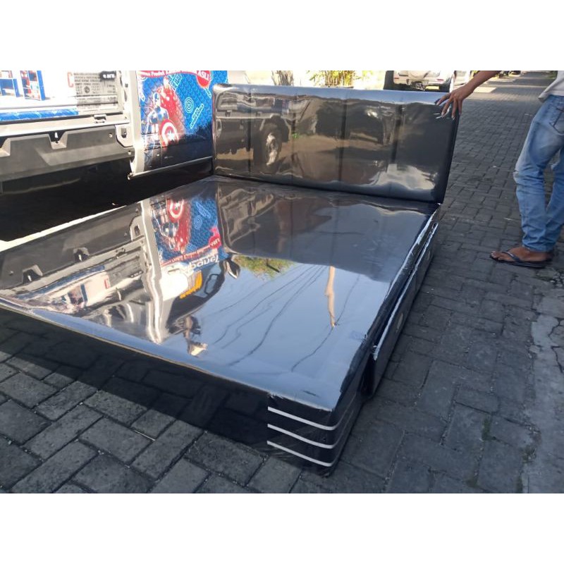 Promo set Divan Laci 120 sandaran kasur comforta superfit classic spring bed 120x200