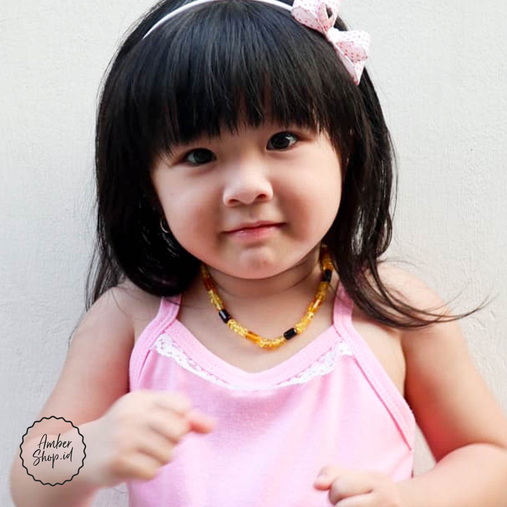 AS22 (FREE GIFT) Kalung Amber pereda tumbuh gigi bayi - Amber Shop